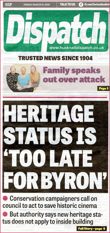 Heritage Status too late for Byron