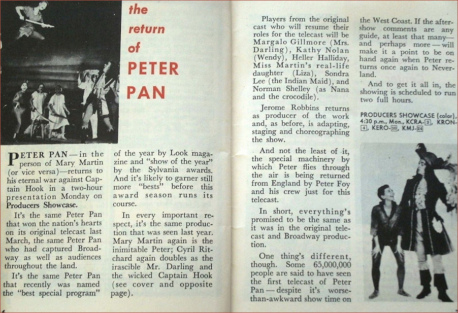 Informative write up of Peter Pan's return