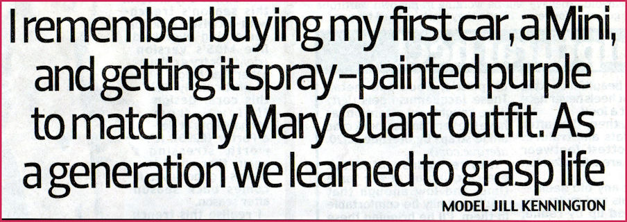 Jill Kennington tells how she spray painted her Mini purple