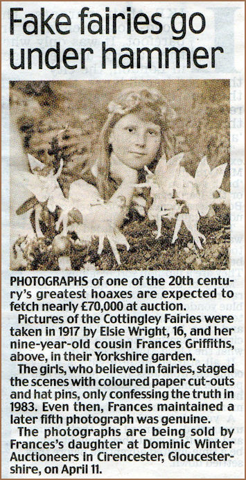 Cottingley Fairies Sales Announcement