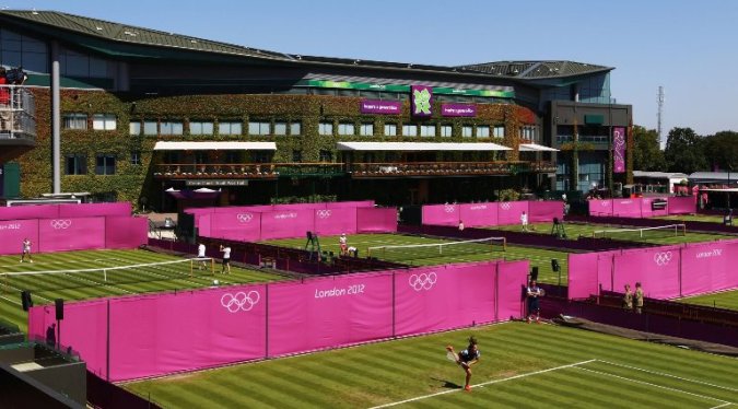 Wimbledon Pink Hoarding Olympics 2012