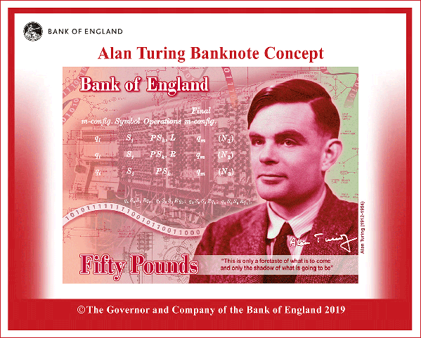 Alan Turing official Bank of England Note
