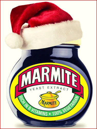 Marmite and Christmas Cap