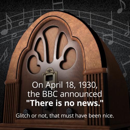 No News Day 1930 Radio