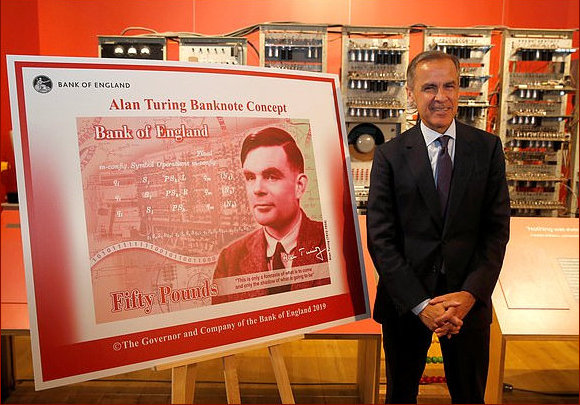 Alan Turing chosen to feature on £50 note