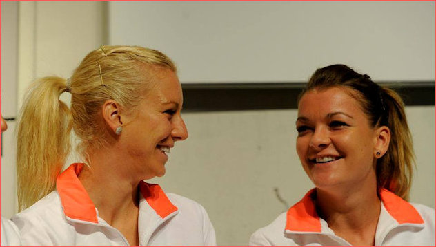 Radwanska sisters representing Fed Cup 2014