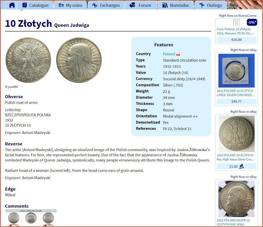 Jadwiga 10 zloty coin