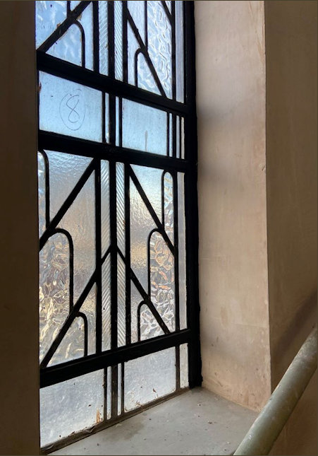 Window pane showing the unique design