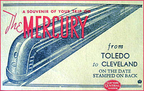 Souvenir ticket from Mercury Streamliner
