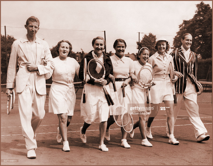 Stellar international tennis players were guests at a special reception given at the Roehampton Club 1937