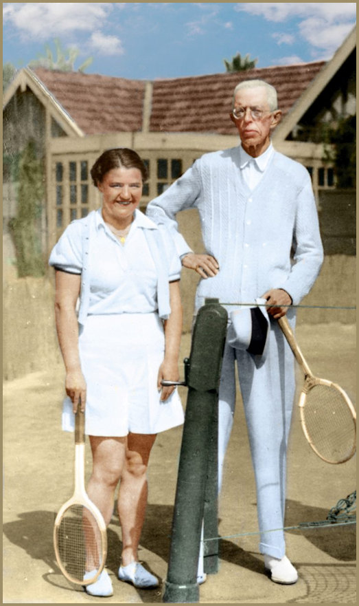 JJ and King Gustav V of Sweden in 1936 in colour 