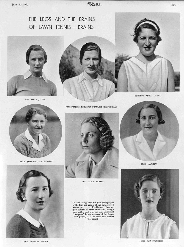 Ladies Seeding Wimbledon 1937