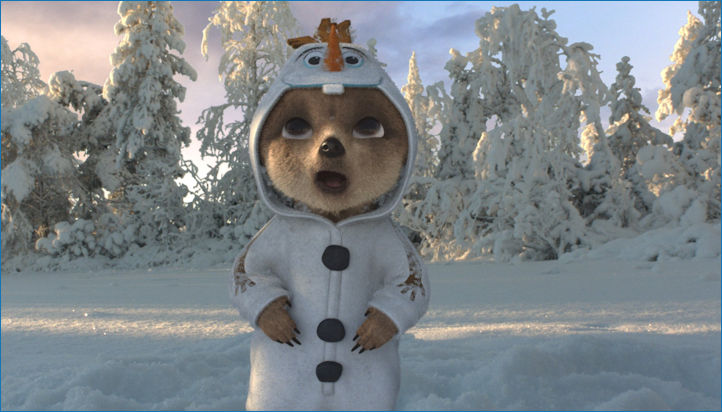 Baby Oleg as his Frozen Character