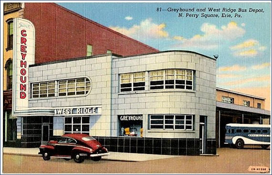 Greyhound Bust Station at Erie Pennsylvania