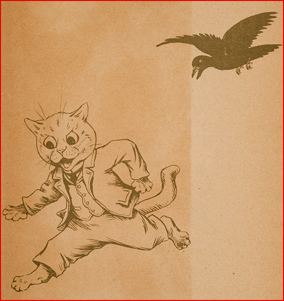 Back inside cover to Cat Alphabet Louis Wain