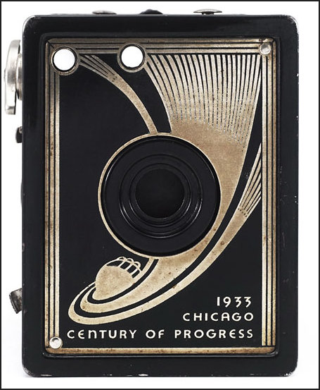 Camera bearing 1933 World's Fair logo