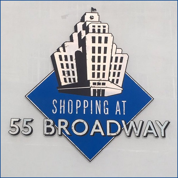 55 Broadway Shopping Sign