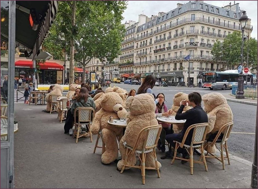 2020 Lockdown Self distancing in Paris