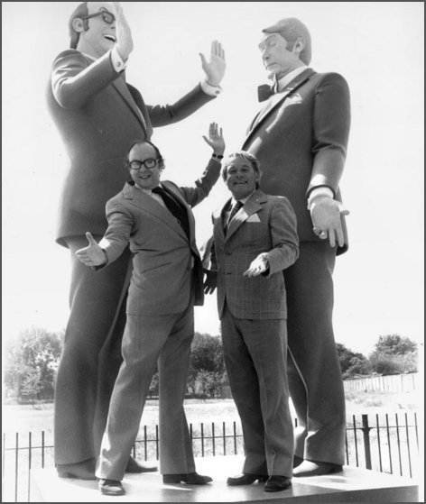 Morecambe and Wise Doppelgangers Regents Park 1977