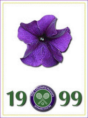 Wimbledon Tennis postcard design 1999