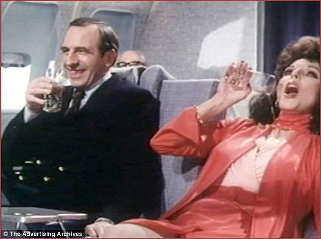 Leonard Rossiter and Joan Collins in a Cinzano Advert