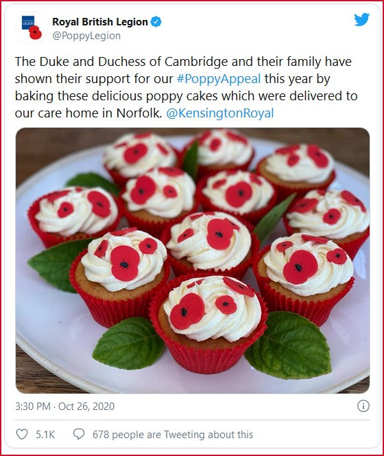 Royal British Legion acknowledging Cupcakes