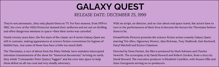 All About Galaxy Quest