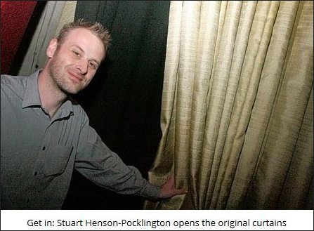 Stuart promoting the curtains