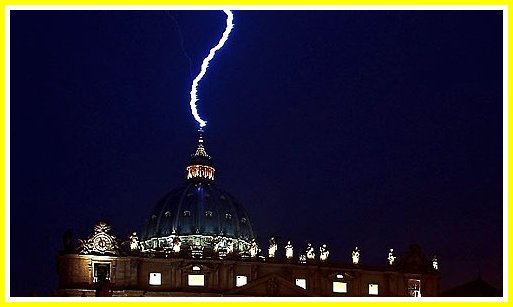 St Peters hit by lightning