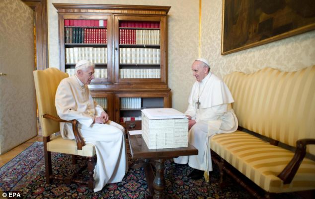 Two Pontiffs chatting