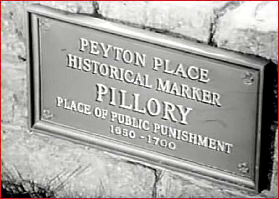 Peyton Place Historical Marker Pillory place of punishment 1650-1700