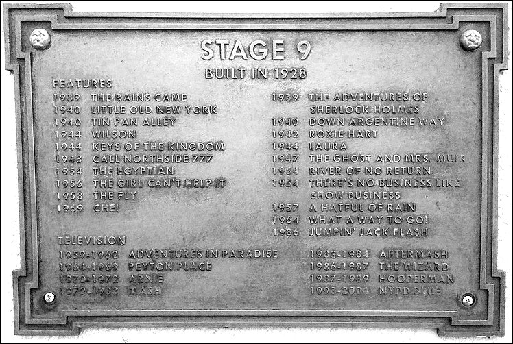 Plaque of Stage 9 featuring Peyron Place