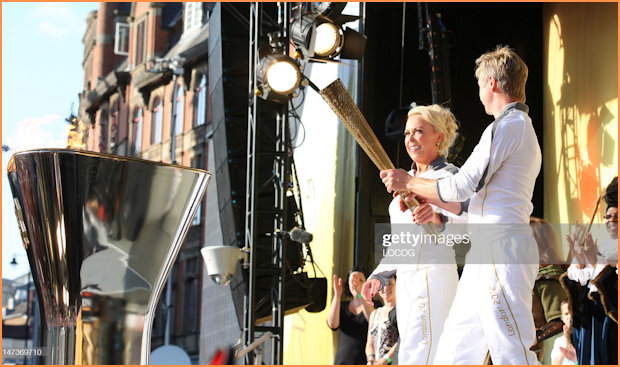 Torvill and Dean Torchbearers in 2012