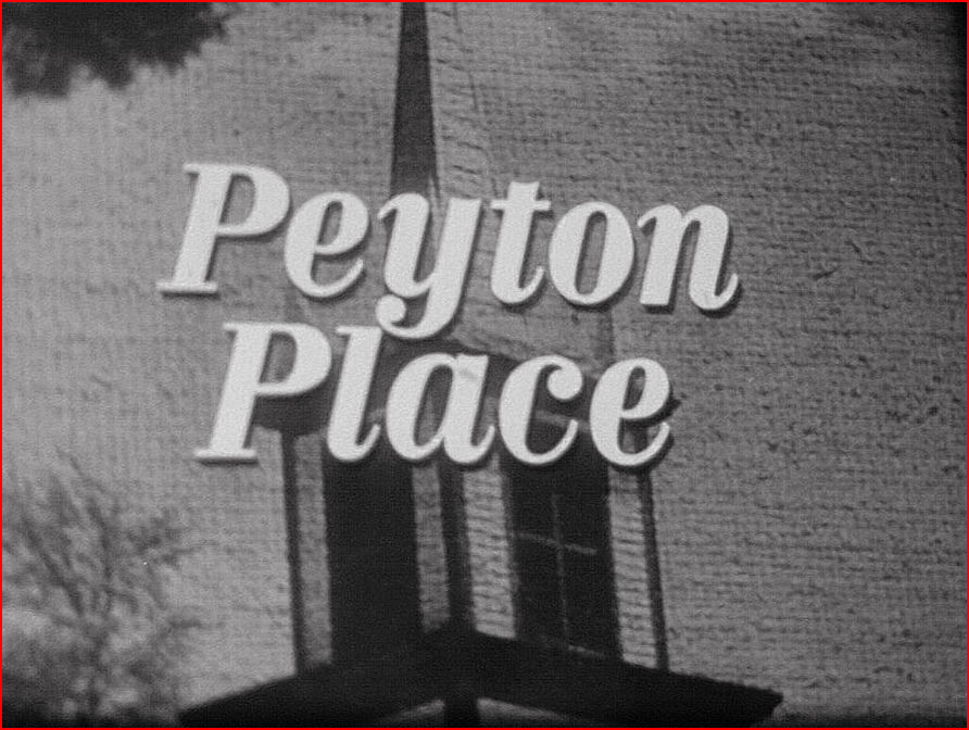 Opening black and white credits of Peyton Place
