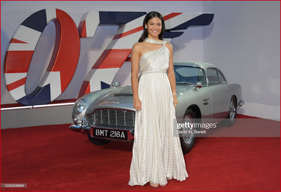 Emma at the Bond premier 2021