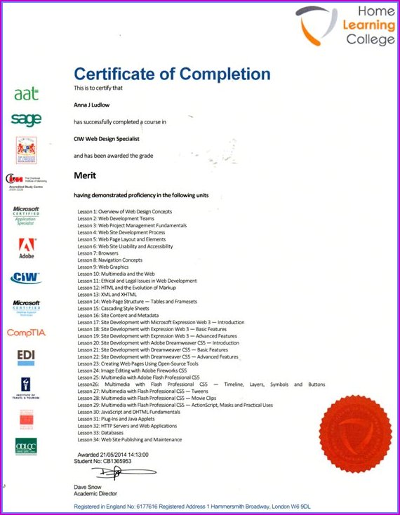 Qualifications Certificate
